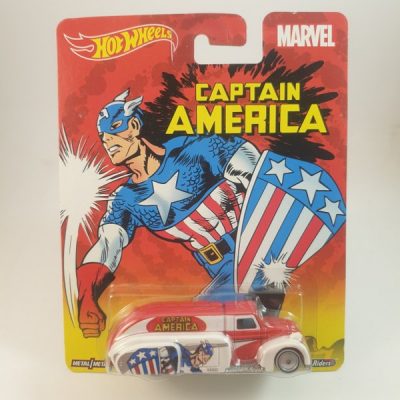 38 DODGE AIRFLOW Captain America Hot Wheels Pop Culture MARVEL Real Riders